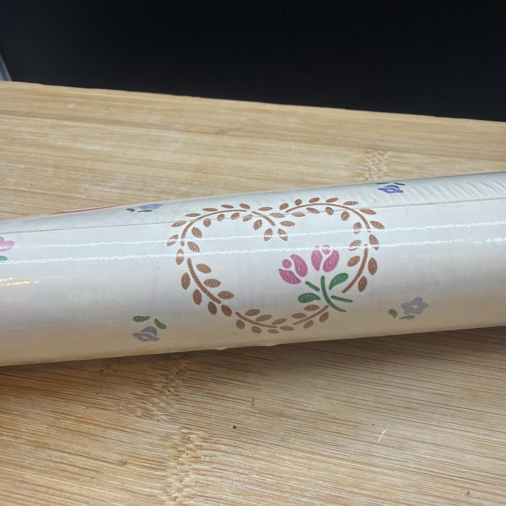 Vtg Con-Tact Cover Drawer Shelf Liner Self Adhesive 3 Yards Heart Floral Cottage